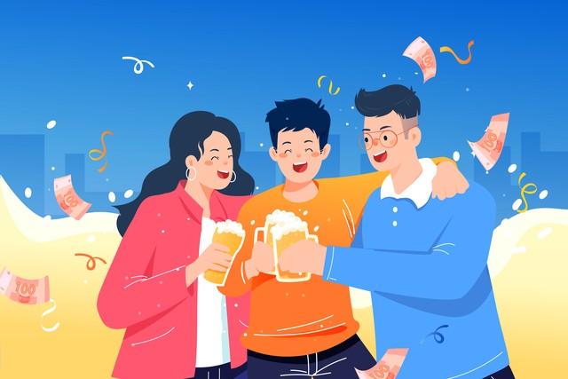 简单聚会又开心的句子18句,一起坐着就很快乐